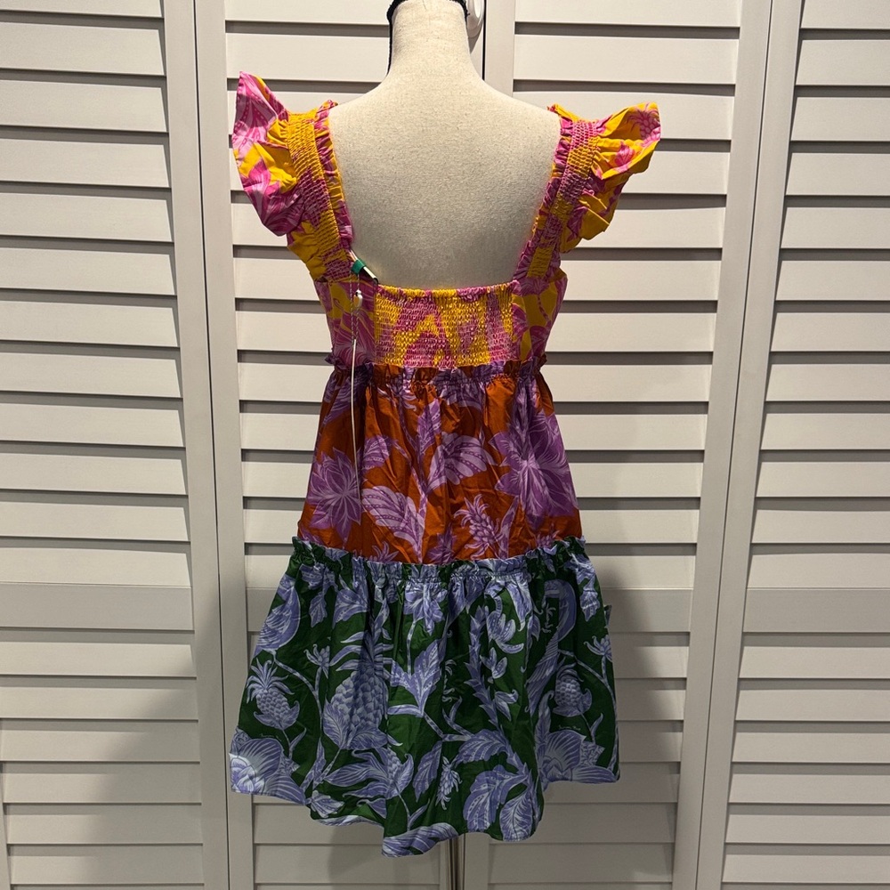 FARM Rio NWT Tropical Swing Mix Mini Colorful Dress in 100% organic Cotton. - Picture 8 of 12